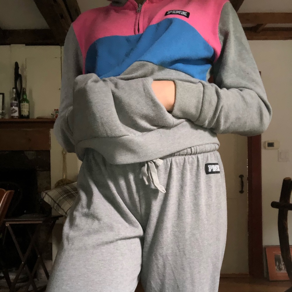 gray sweatpants PINK xs